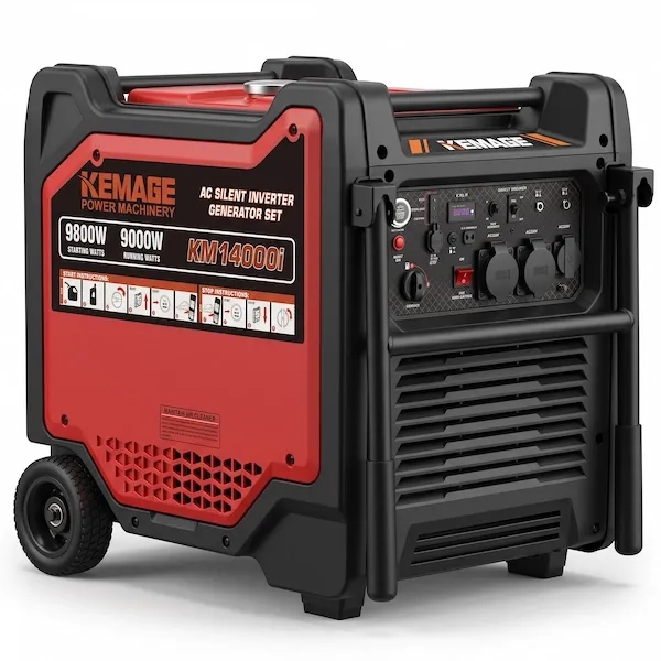 Silent Gasoline Generator, 9800W Max. Power